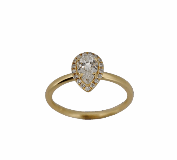 Pear Solitärring